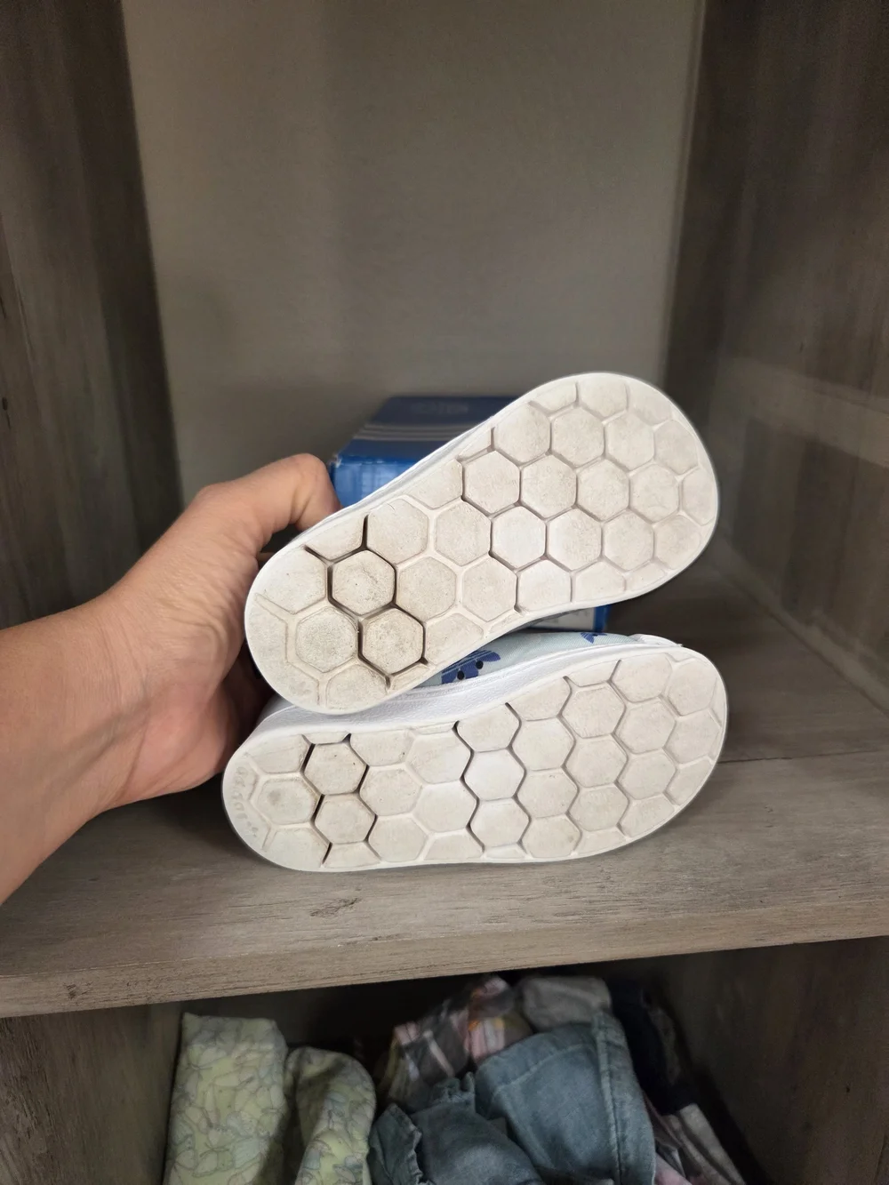 Adidas Kids Light Blue Superstar Slip-On Shoes
